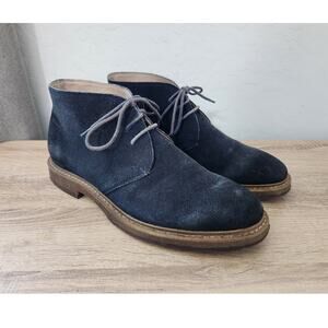 1901 Nordstrom Men's Size 11 Suede Leather Chukka Boots Blue Dress Shoes 170218